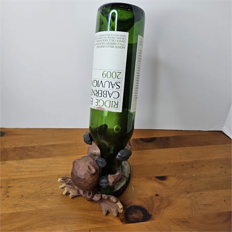 Novelty Resin MOOSE Wine Bottle Holder Bar Top Display