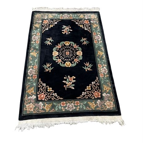 Chinese Silk Sculpted Area Rug