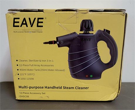 Still in box EAVE multi-purpose handheld steam cleaner EASC08