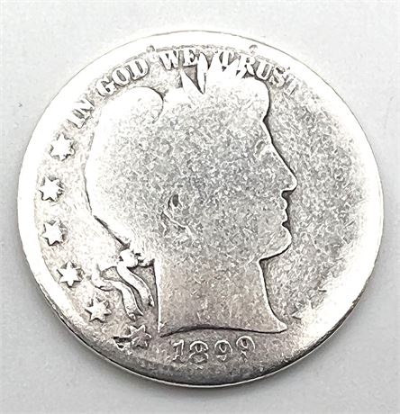 1899 Silver Barber Half Dollar