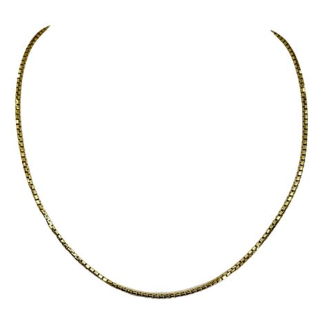 18k Yellow Gold Balestra Box Chain Necklace