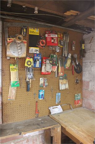 Pegboard Wall Contents
