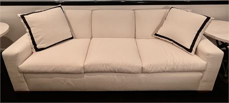 Modern Cream Upholstered Sofa