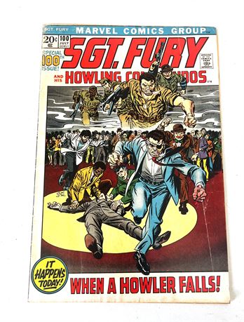 July 1972  Vol. 1 Marvel Comics "SGT. FURY AND HIS HOWLING COMMANDOS" #100 Comic