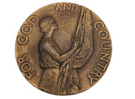 1925 American Legion Womans For God & Country School Award Medal Semper Fi Free
