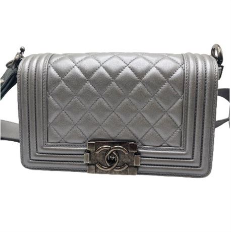 Chanel Boy Flap with Stingray Lambskin Leather Shoulder Bag