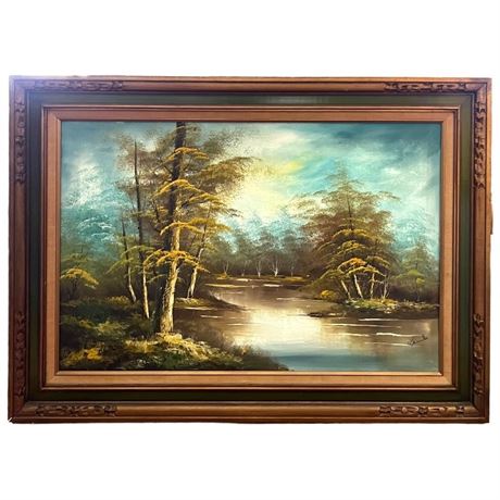 Rust Belt Revival Online Auctions - Signed Art: Large Nature Oil ...