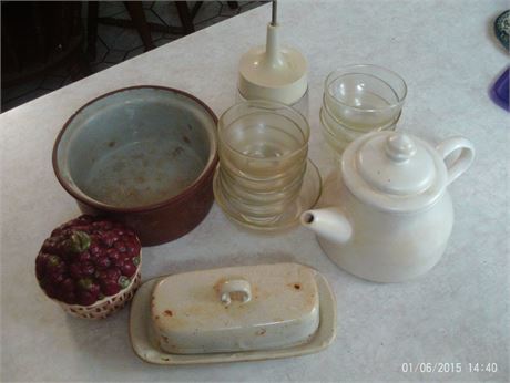 food chopper, butter dish and more