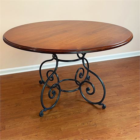 Contemporary Wrought Metal Base Table