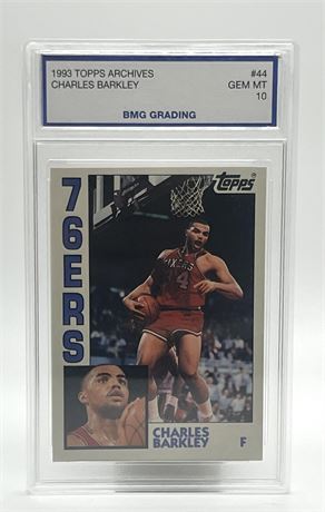 1993 Topps Charles Barkley 76ers Topps #44 BMG GEM MT 10 Basketball Card