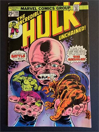 Incredible Hulk 188 VG -- "Mind over Mayhem!" Herb Trimpe Art 1975