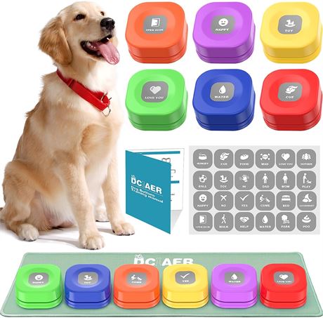 Dog button communication toy + manual
