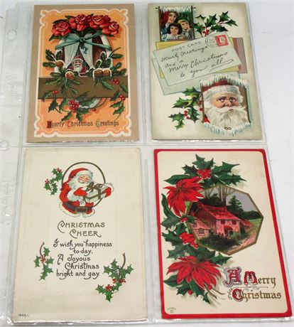 VTG Christmas Santa Post Cards