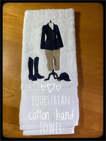 Hand Towel, Equestrian #1