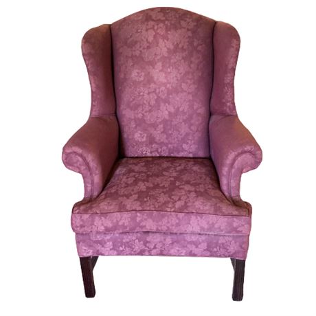 Vintage Queen Anne Wing Back Arm Chair