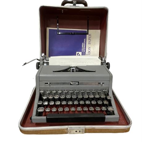 Vintage Royal Typewriter Manual Quiet Deluxe 1950s Portable