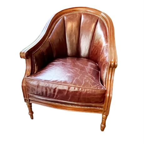 Arhaus Furniture Distressed Leather Club Chair