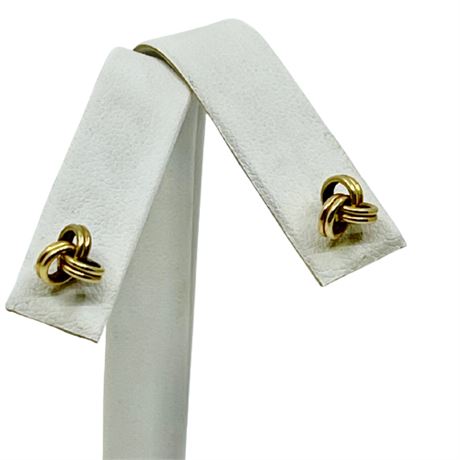Love Knot 14K Gold Post Earrings