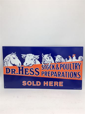 Dr. Hess Poultry Sign Metal