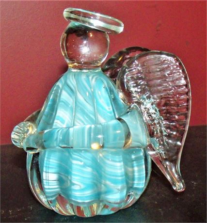 Joe Rice art glass paperweight Angel