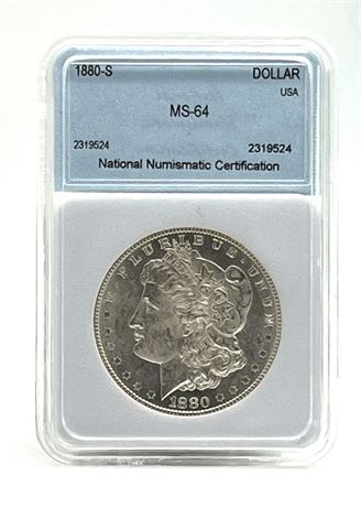 1880 S Silver Morgan Dollar NNC MS64
