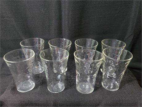 8 Vintage juice glasses