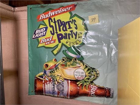 Large Budweiser St. Pat's Party Poster