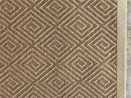 Beautiful 13x13 Ethan Allen Golden Wheat indoor / outdoor rug w/Greek Key Design