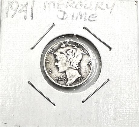 1941 Silver Mercury Dime