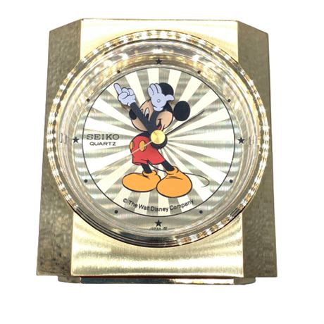 Mickey Mouse Seiko Quartz Alarm Clock with Original Box