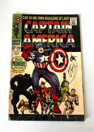 April 1968  Vol. 1 #100 Marvel Comics "CAPTAIN AMERICA" Comic Rare