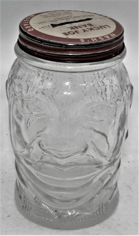 VTG Lucky Joes Glass Jar / Bank