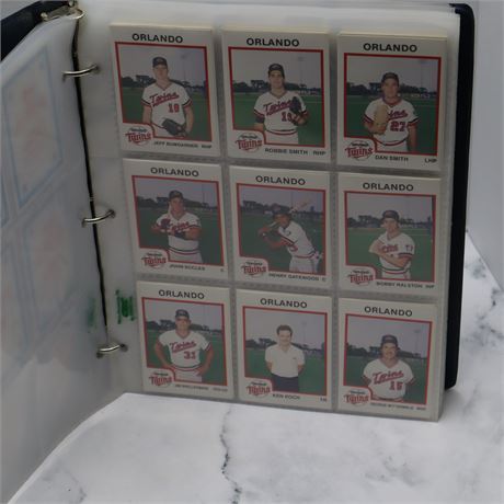 Baseball Card Binder with Vintage Baseball Cards