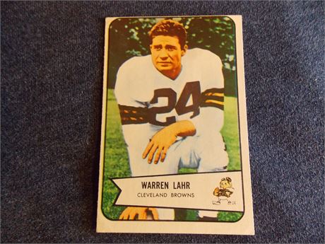 1954 Bowman #74 Warren Lahr, Cleveland Browns