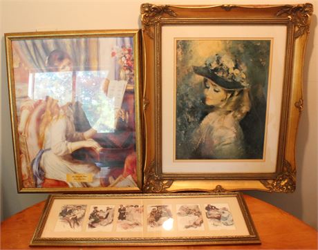Framed Manon by Runci Print, Two Girls at the Piano, and More