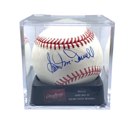 Sam McDowell Autographed Official Major League Baseball in Case