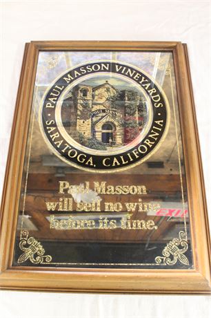 Paul Masson Vineyards Framed Mirror Sign