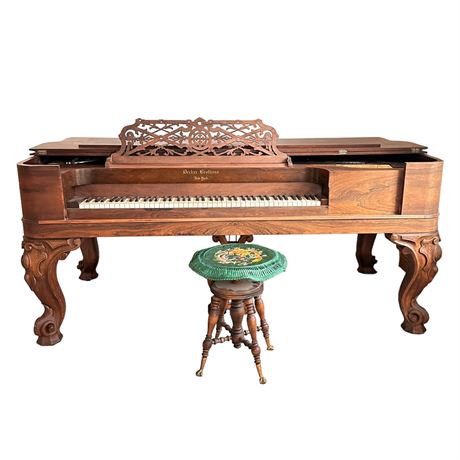 Vintage Decker Brothers Victorian Square Grand Piano