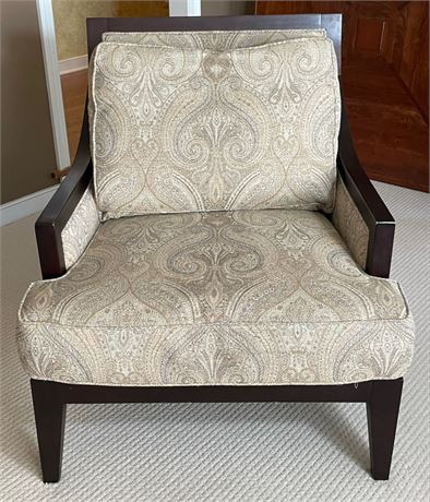 Pair of Upholstered Transitional Arm Chairs