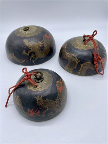Set of 3 Japanese Temple Bronze Bells