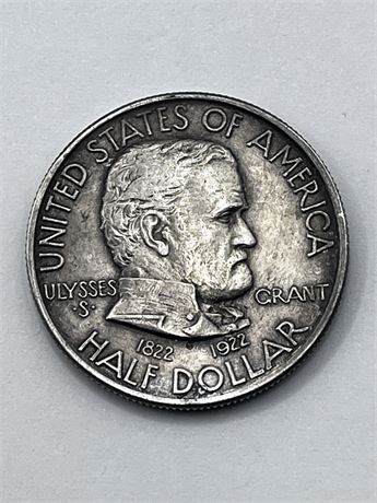 1922 Grant Commemorative Half Dollar Coin