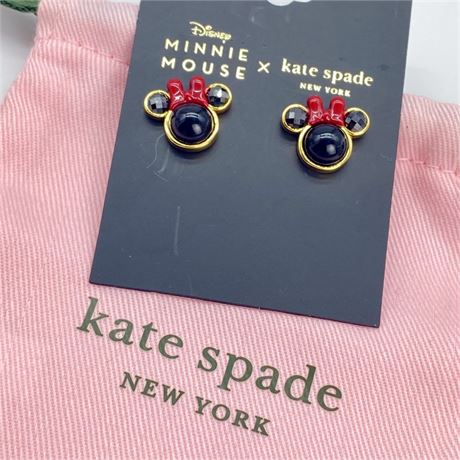 New Kate Spade Disney Minnie Mouse X Earrings