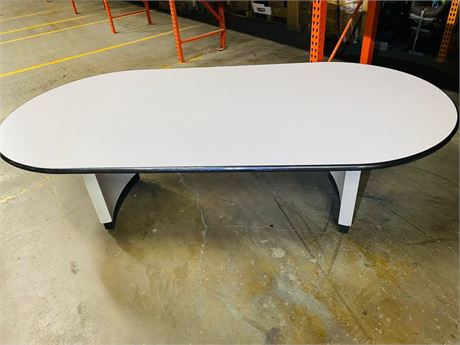 Lesro Oval Conference Table with Curved Panel Base