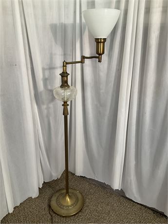 Vintage Adjustable Swing Arm Floor Lamp