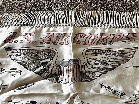 WW2 US Air Corps Hand Sewn Sweetheart's Pillow Case Flying Fortress