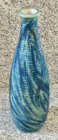 JT Abernathy Blue Glazed Pottery Vase