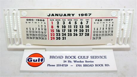 1967 GULF Oil calendar