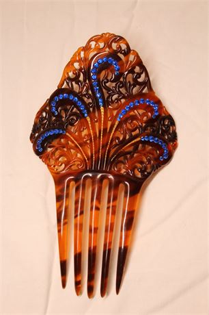 Celluloid Faux Tortoise Shell Hair Comb