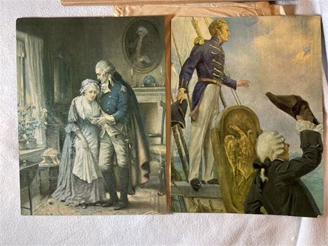 Americana Fine VIntage Pictures Scott Keyes/George and Martha Washington