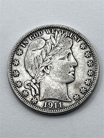 1911-D Barber Half Dollar Coin